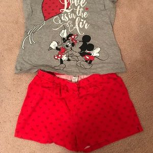 Minnie and Mickey pjs